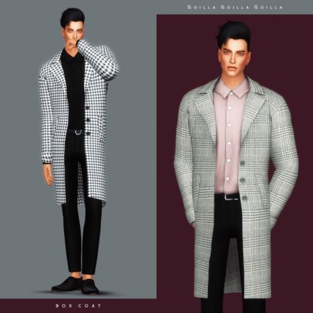 Box Coat at Gorilla » Sims 4 Updates