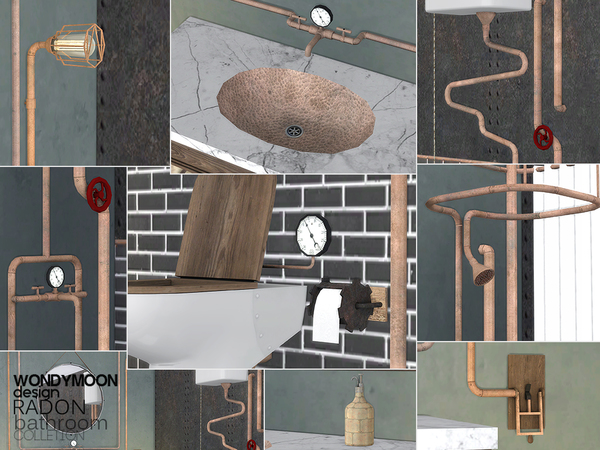 Sims 4 Radon Bathroom by wondymoon at TSR