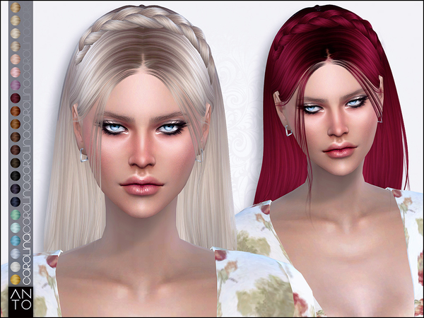 Sims 4 Carolina Hair by Anto at TSR