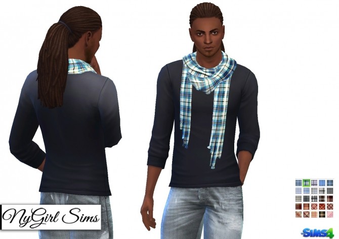 Sims 4 Accessory Plaid Scarf at NyGirl Sims