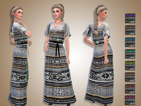 Melina ethnic dress by Simalicious at TSR