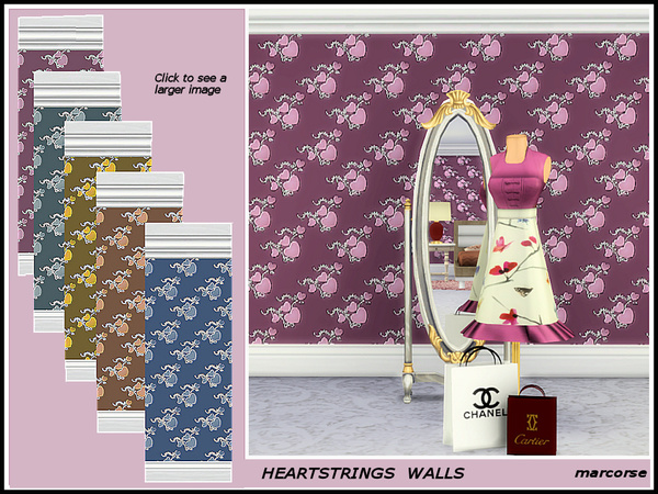 Sims 4 Heartstrings Walls by marcorse at TSR