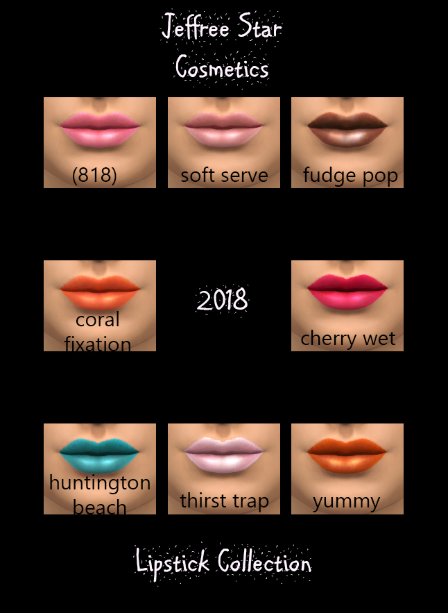 Sims 4 Summer Lipstick Collection by Simmiller at Mod The Sims