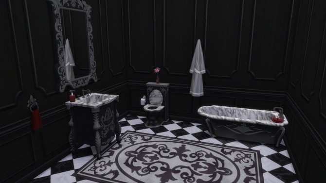 Sims 4 Dark Lux Bathroom from TS3 by TheJim07 at Mod The Sims