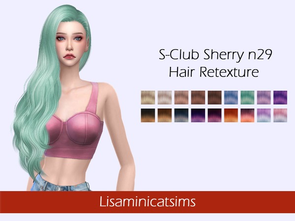 Sims 4 LMCS S Club Sherry n29 Hair Retexture by Lisaminicatsims at TSR
