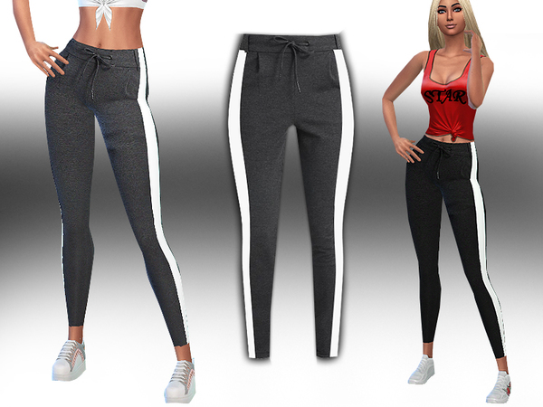 Sims 4 New Style Strip Lounge Pants by Saliwa at TSR
