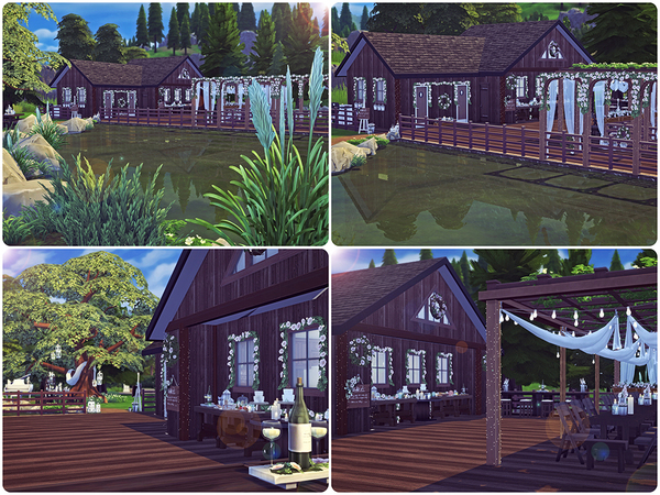 Sims 4 Romantic Lake Wedding Venue by Sooky at TSR