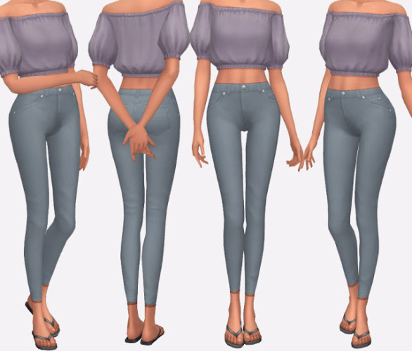 High Waisted Skinny Jeans at Simlish Designs » Sims 4 Updates