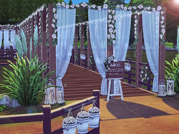 Sims 4 Romantic Lake Wedding Venue by Sooky at TSR
