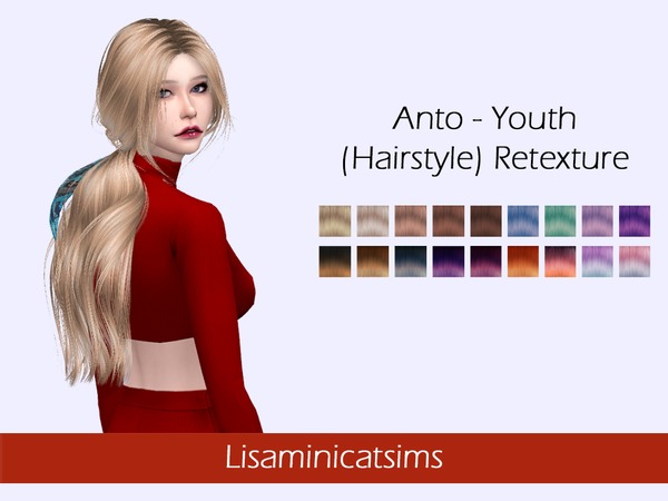 Sims 4 Anto Youth Hair Retexture by Lisaminicatsims at TSR