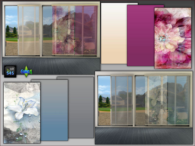 Sims 4 Long Sliding Curtains by Mabra at Arte Della Vita