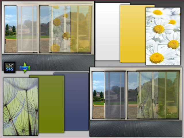 Sims 4 Long Sliding Curtains by Mabra at Arte Della Vita