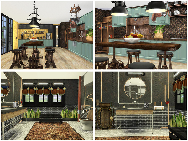 Sims 4 Clarence Steampunk villa by Danuta720 at TSR