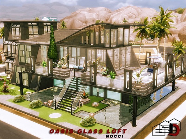 Sims 4 Oasis Glass Loft by Danuta720 at TSR