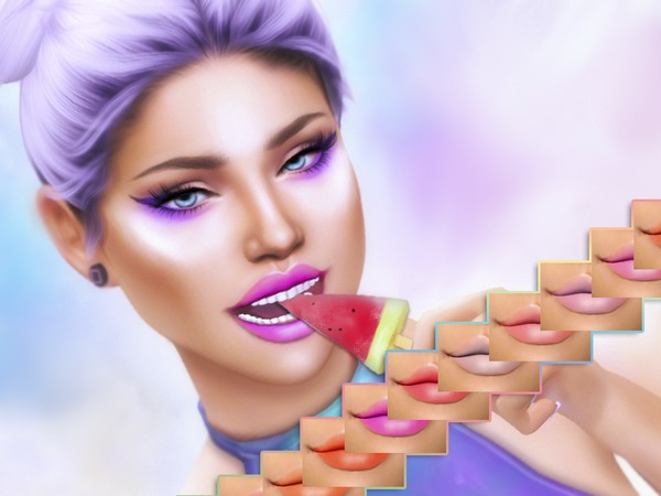 Sims 4 Macie Lipstick by KatVerseCC at TSR