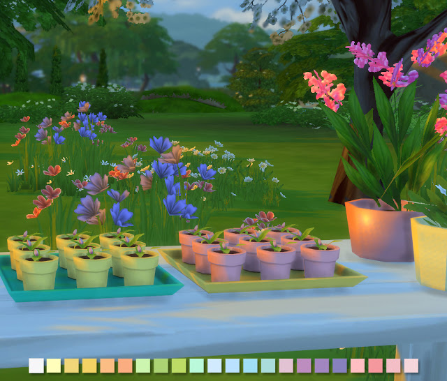 Sims 4 Flower Pots Tray at Simlish Designs