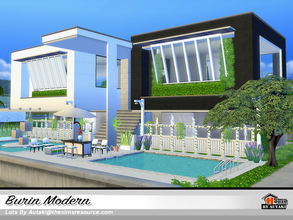 Sims 4 Burin Modern house by autaki at TSR
