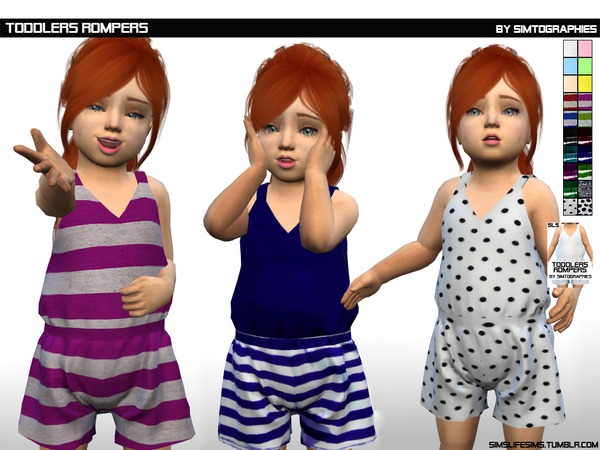 Sims 4 Toddlers Romper by simtographies at TSR