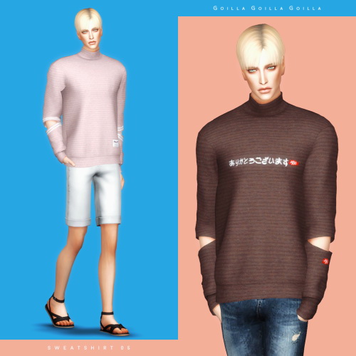 Sims 4 Sweatshirt 05 & 08 at Gorilla