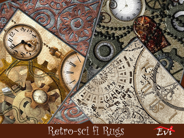 Sims 4 Retro Sci fi rugs by evi at TSR