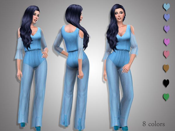Sims 4 Bella jumpsuit by Simalicious at TSR