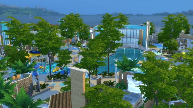 Sims 4 Six Flags Water Theme lot at RomerJon17 Productions