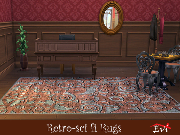 Sims 4 Retro Sci fi rugs by evi at TSR