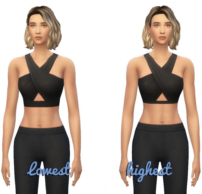 Sims 4 Female Waist and Hip Height Slider by Hellfrozeover at Mod The Sims