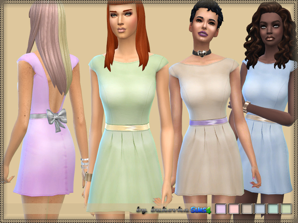 Sims 4 Dress Tenderness by bukovka at TSR