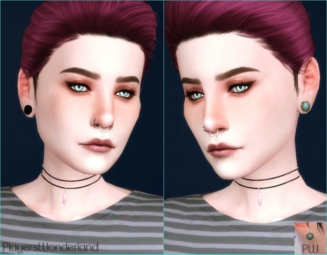 Sims 4 Ear preset for flesh tunnel + expander by PlayersWonderland at PW’s Creations
