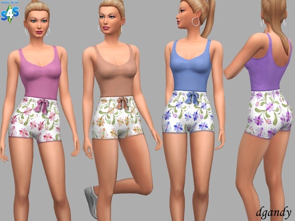 Sims 4 Wanda sport shorts by dgandy at TSR
