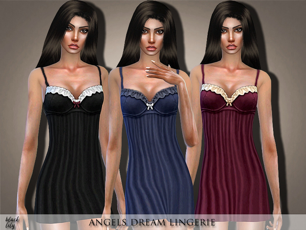 Sims 4 Angels Dream nightgown by Black Lily at TSR