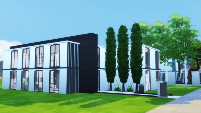 Sims 4 Black&White House at Simming With Mary