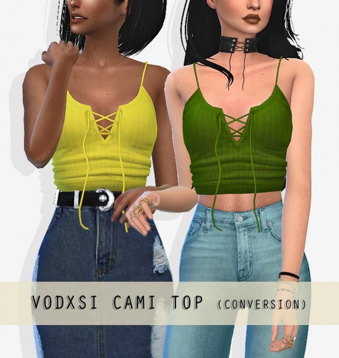 Sims 4 VODXSI CAMI TOP at Grafity cc