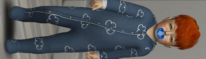 Sims 4 SKETCHOBOOKPIXELS ACE ONESIE by Thiago Mitchell at REDHEADSIMS