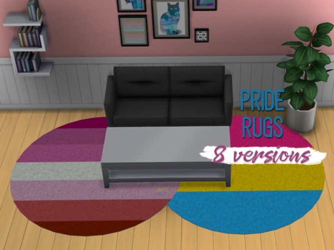 Sims 4 Pride rugs at Midnightskysims