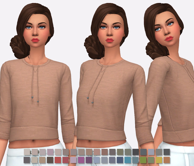 Sims 4 Get To Work Sweatshirt Re Colours at Simlish Designs