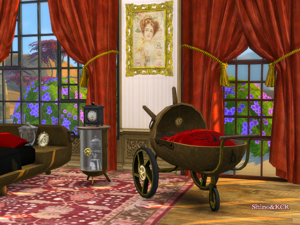 Sims 4 Bedroom Steampunk by ShinoKCR at TSR
