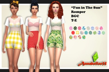 Fun in the Sun Romper by Annabellee25 at SimsWorkshop