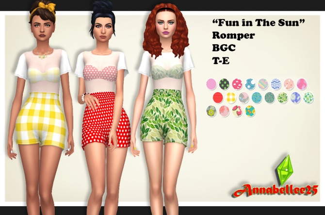 Fun in the Sun Romper by Annabellee25 at SimsWorkshop » Sims 4 Updates