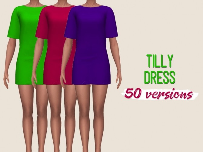 Sims 4 Jumpsuit and 3 dresses at Midnightskysims