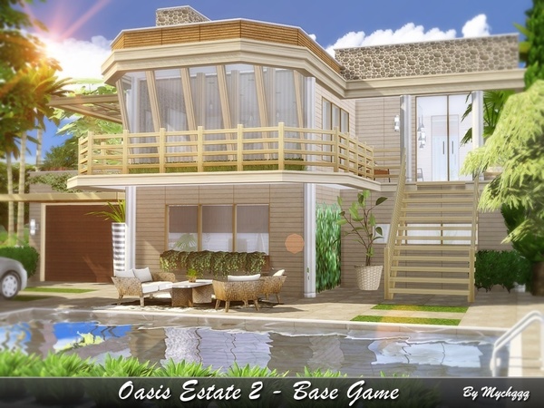 Sims 4 Oasis Estate 2 by MychQQQ at TSR