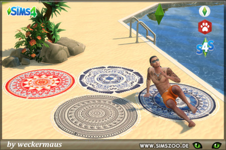Beach towel round by weckermaus at Blacky’s Sims Zoo