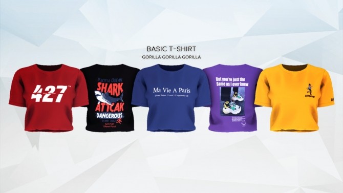 Sims 4 Basic T Shirt AF at Gorilla