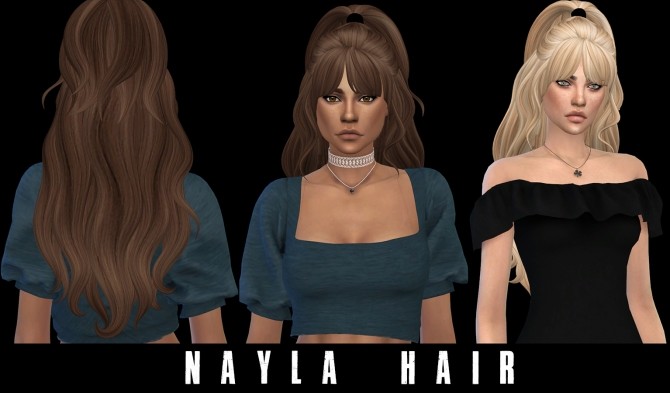 Sims 4 Nayla Hair (P) at Leo Sims