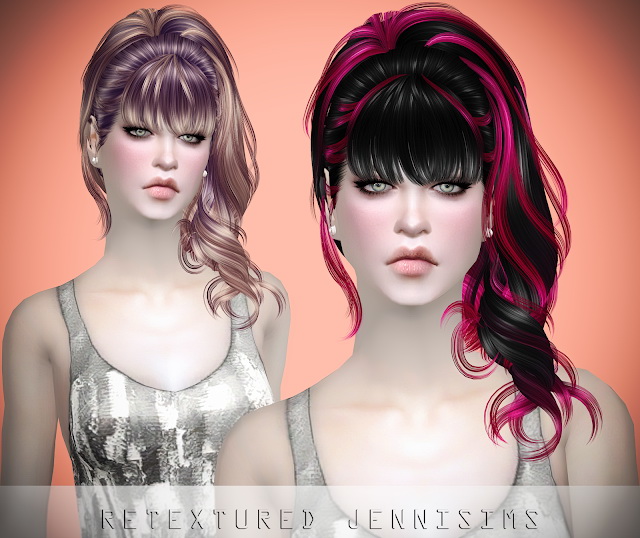 Sims 4 Newsea Belladonna Hair retexture at Jenni Sims