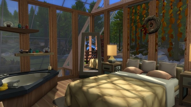 Sims 4 Glass Air Water cabin by Julia Engel at Frau Engel