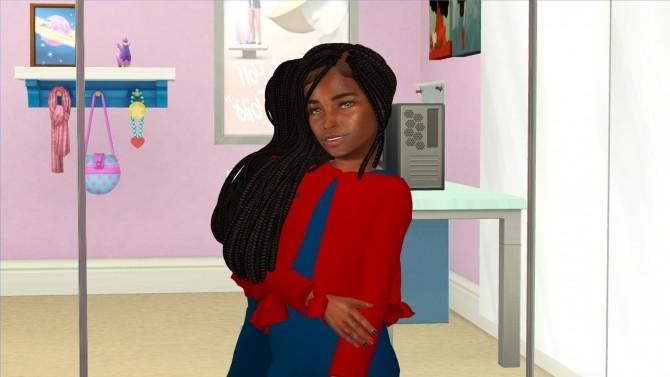 Sims 4 DIVA HAIR KIDS VERSION at REDHEADSIMS
