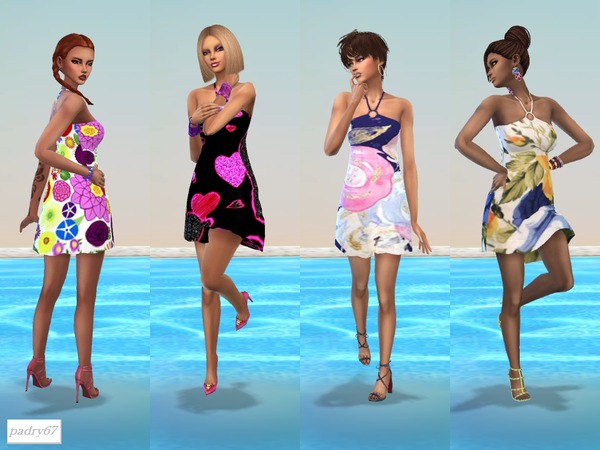 Sims 4 Flowered dresses by padry67 at TSR