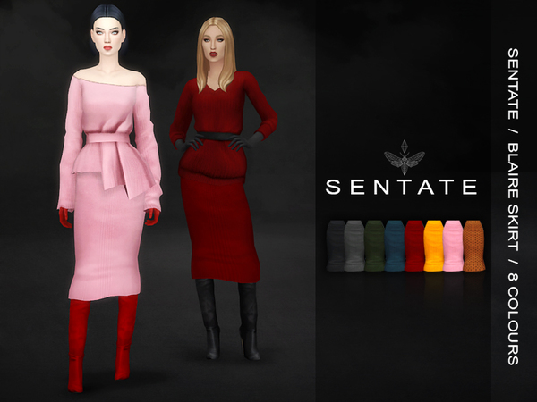 Sims 4 Blaire Skirt by Sentate at TSR